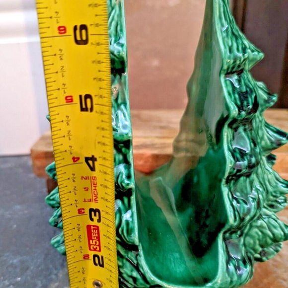 Ceramic Christmas Tree Vintage Napkin Holder - Picture 2 of 7